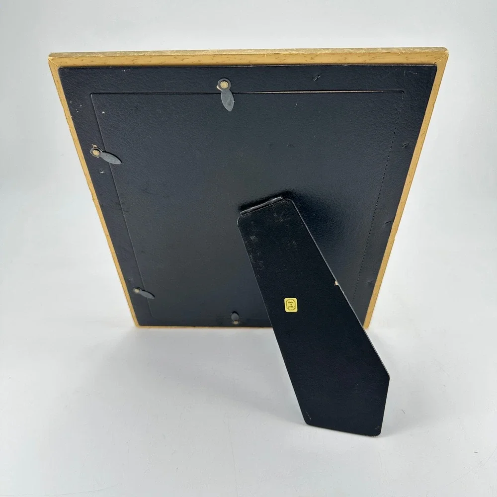 Vintage Gold Textured 8x10 Picture Frame Tabletop Easel Back Metallic Finish